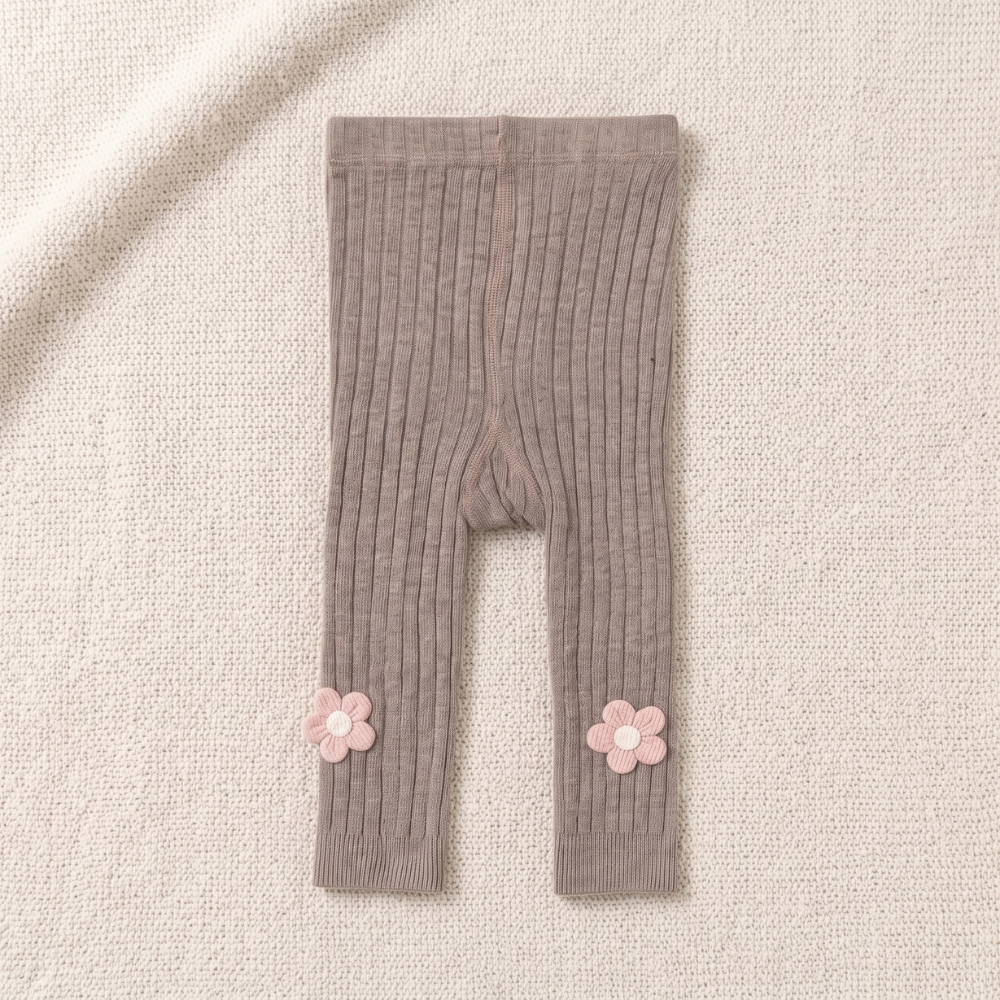 Stretchy Baby Ribbed Knit Leggings