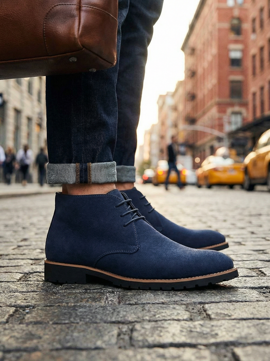 Men’s Modern Casual Lace-Up Ankle Boots