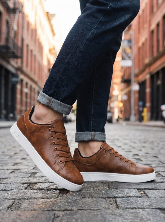 Men’s Classic Lace-Up Low Top Sneakers