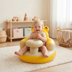 Inflatable Baby Floor Seat with Tray, Cushioned Sides