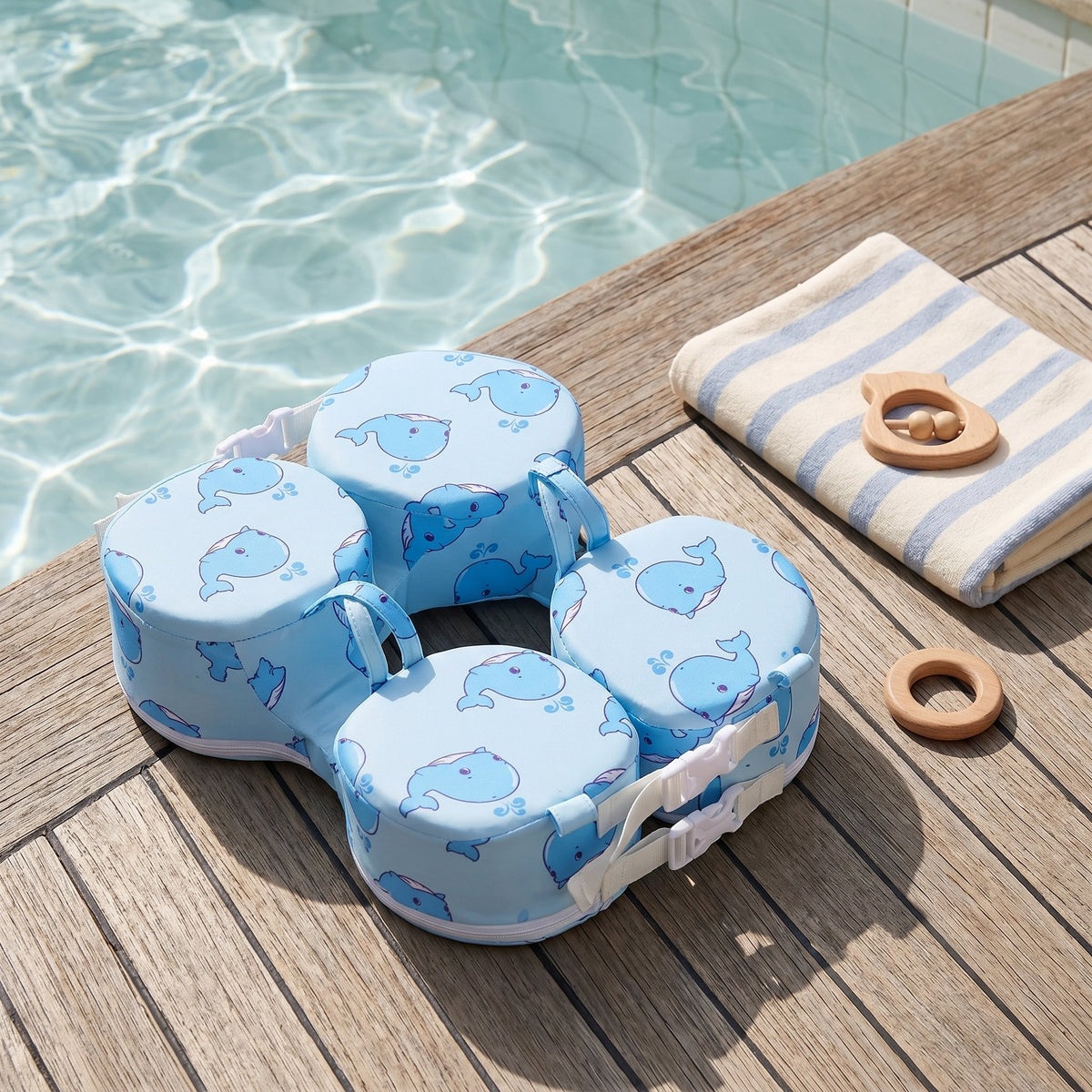Baby Swim Vest with Anti-Roll Structure, Adjustable Fit