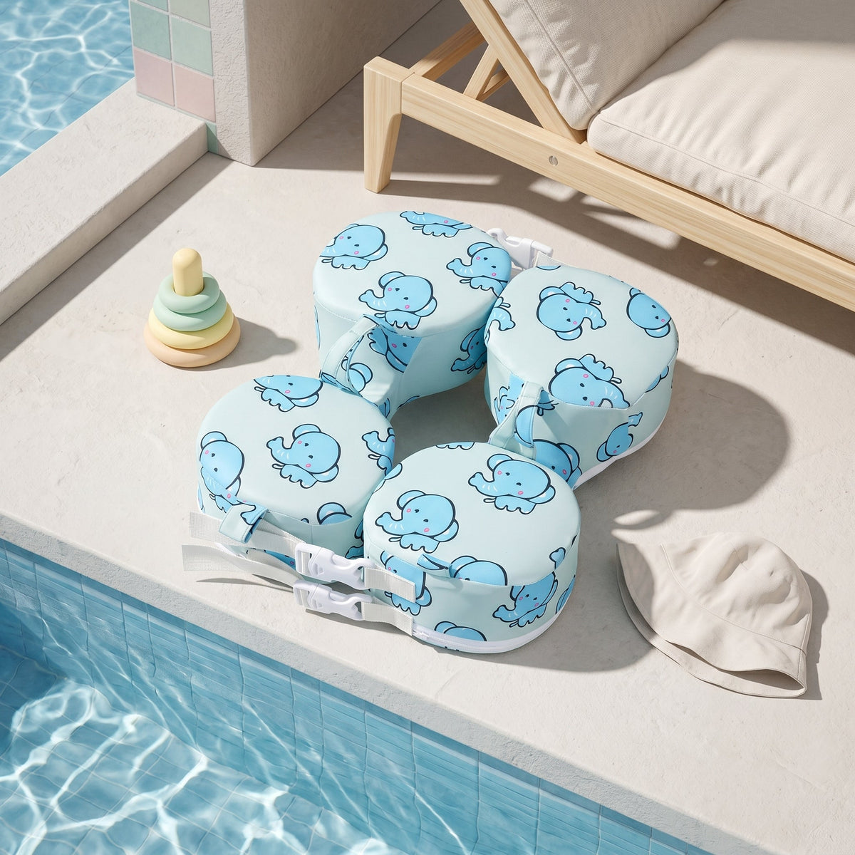 Baby Swim Vest with Anti-Roll Structure, Adjustable Fit