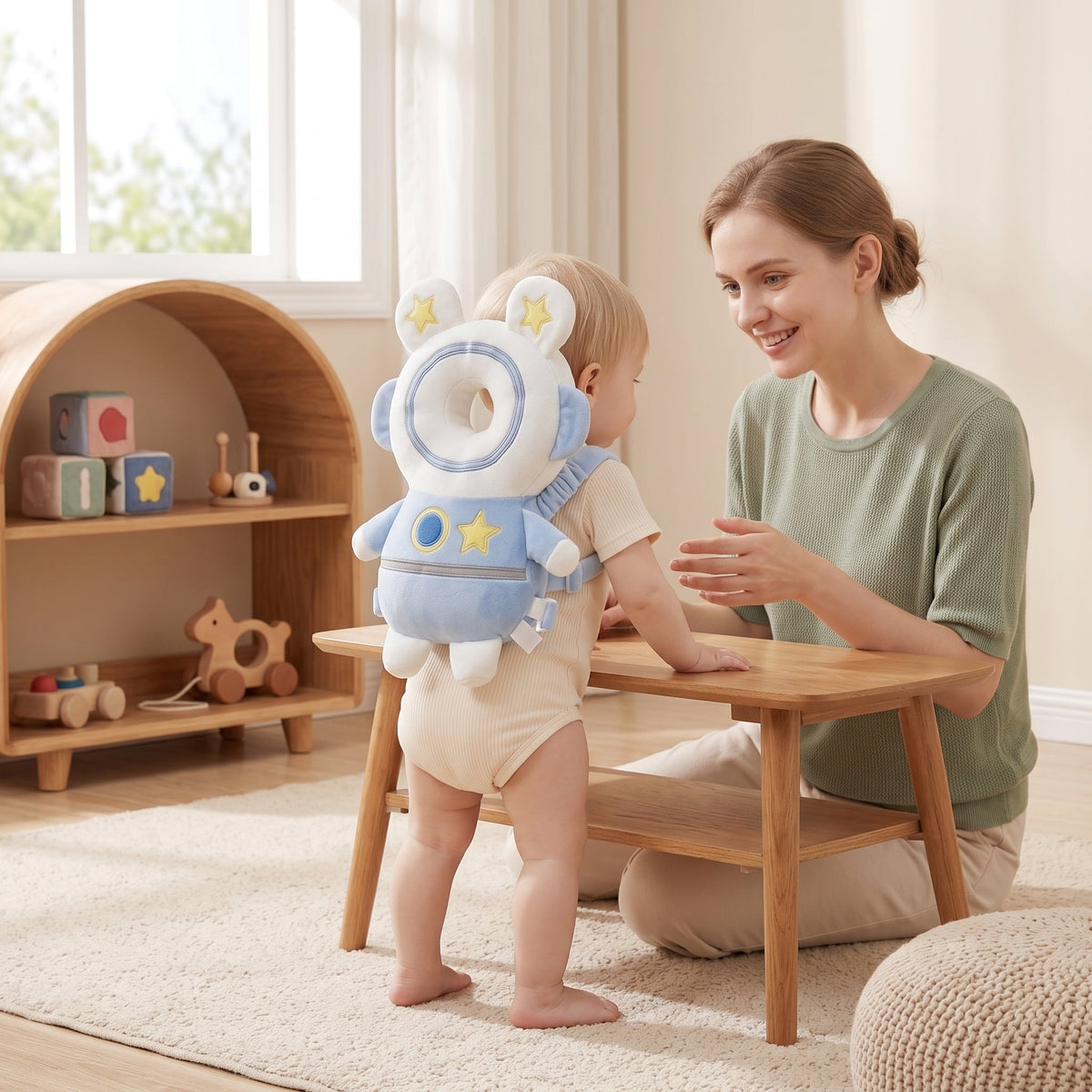 Cushioned Baby Head and Back Backpack for Crawling and Walking