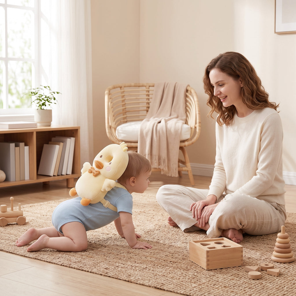 Cushioned Baby Head and Back Backpack for Crawling and Walking