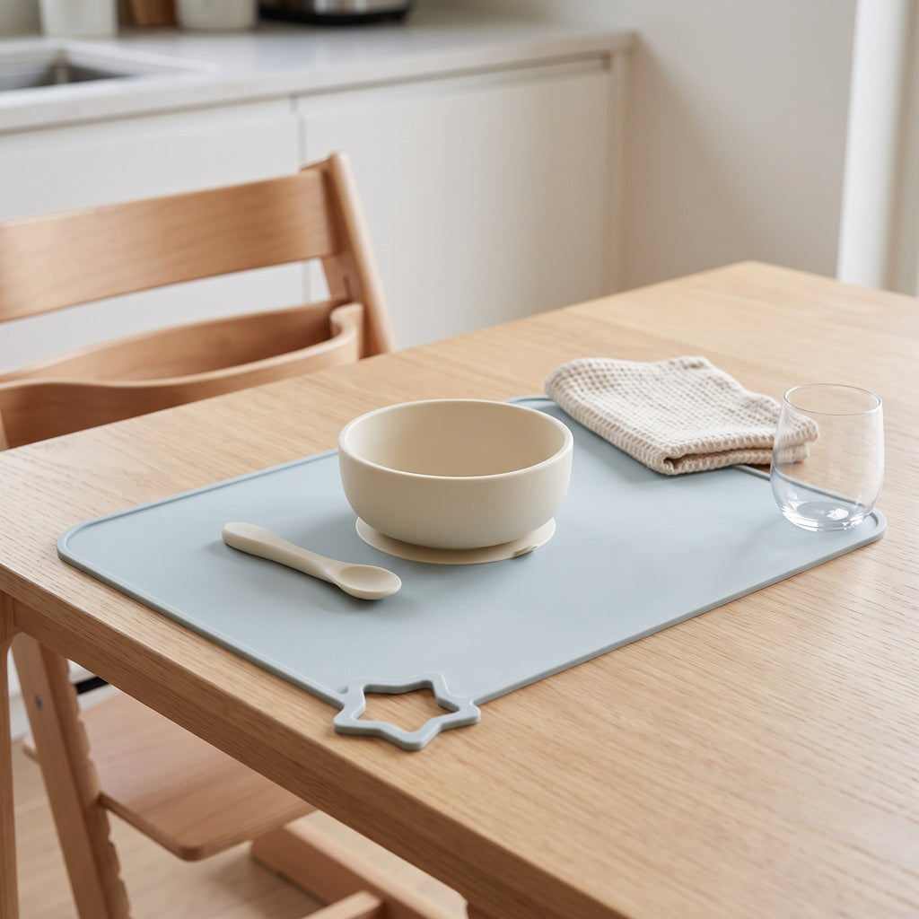 Star Silicone Baby Placemat, Non-Slip and Wipe-Clean