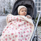 Reversible Baby Blanket, Brushed Flannel and Sherpa Fleece