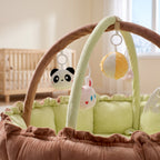 Cushioned Baby Play Gym Nest with Arch and Hanging Toys