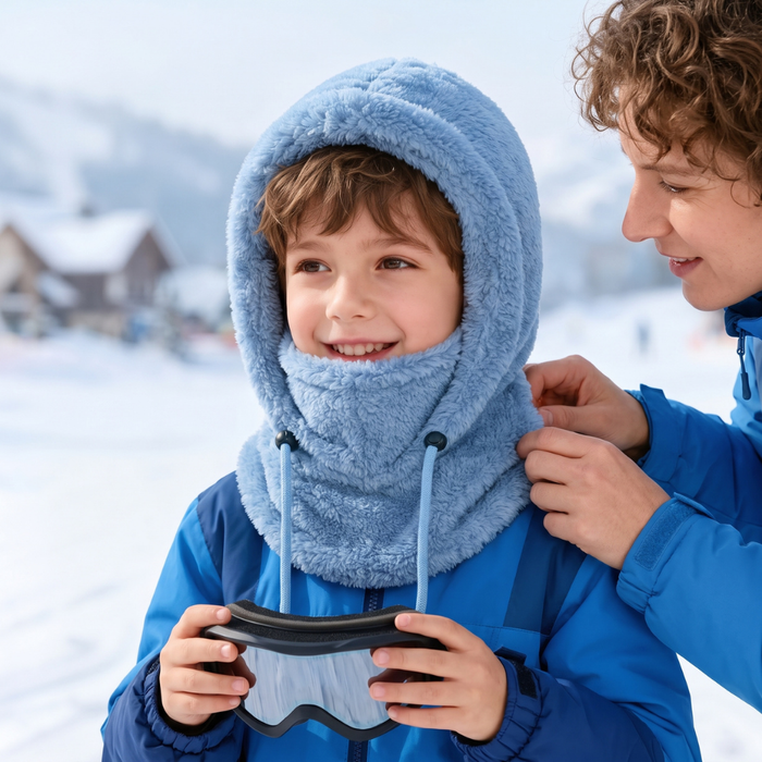 Kids Fleece Balaclava 3-in-1 Hood and Neck Warmer