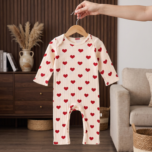 Baby Pointelle Cotton Jumpsuit, Breathable Rib Knit