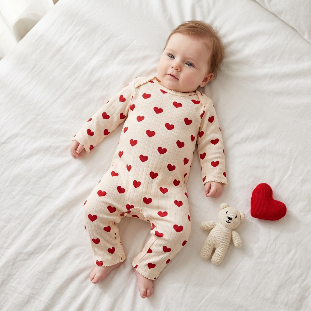 Baby Pointelle Cotton Jumpsuit, Breathable Rib Knit