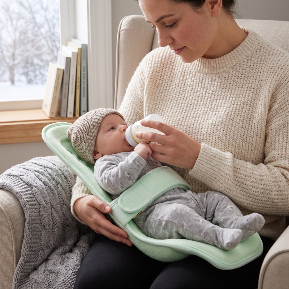 Newborn Feeding Support Cushion, Ventilated and Contoured
