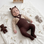 Warm Baby Suspender Leggings with Cross-Back Straps