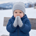Warm Baby Knit Hat and Mittens Set