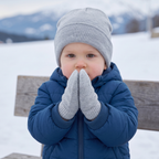 Warm Baby Knit Hat and Mittens Set