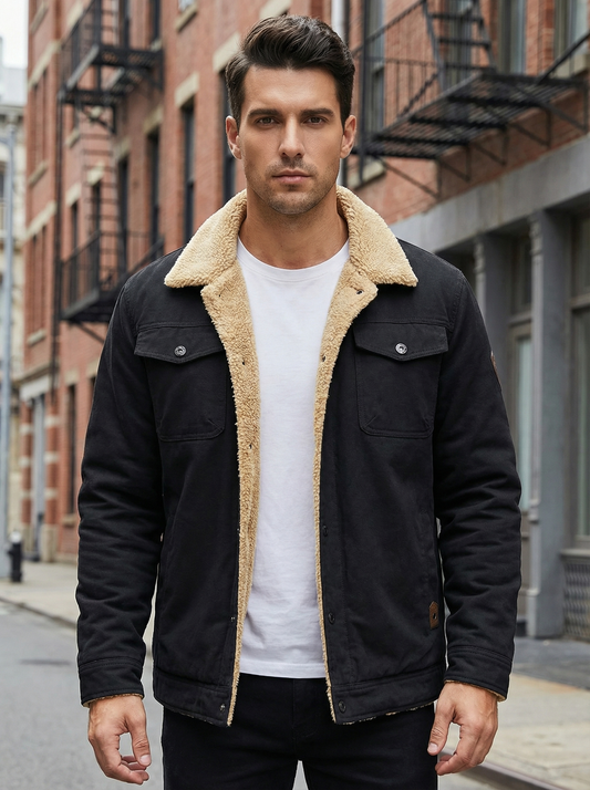Men’s Heavy-Duty Zip-Up Winter Jacket
