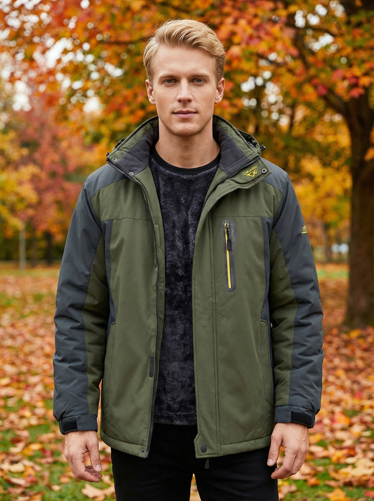 Men’s Insulated Heavy-Duty Zip-Up Winter Jacket
