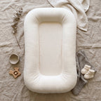 Cushioned Baby Lounger Nest, Breathable Cotton Muslin