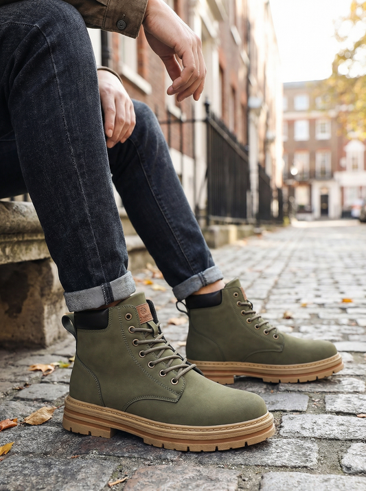 Men’s Heavy-Duty Ankle Lace-Up Boots