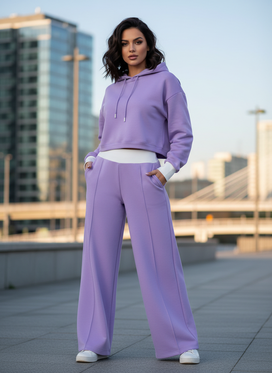 Women’s Cozy Fleece-Lined Hoodie and Sweatpants Set