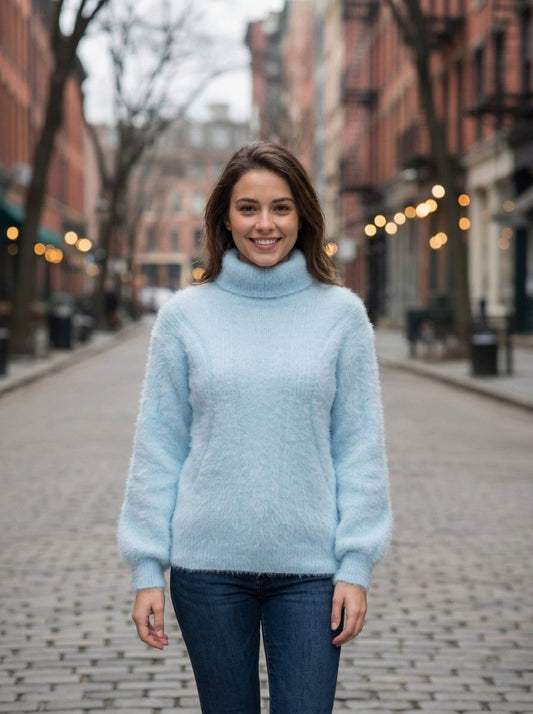 Women’s Cozy High Neck Knit Sweater