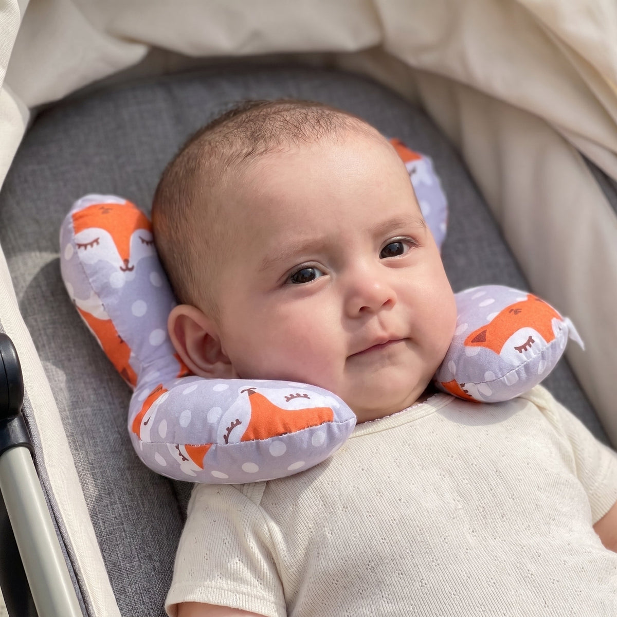 Toddler U-Shaped Travel Pillow, Cotton Cover
