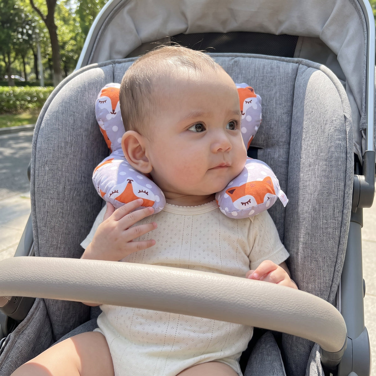 Toddler U-Shaped Travel Pillow, Cotton Cover