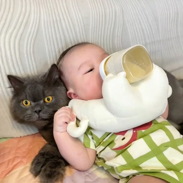 Hands-Free Baby Bottle Holder Pillow, Velvet Touch