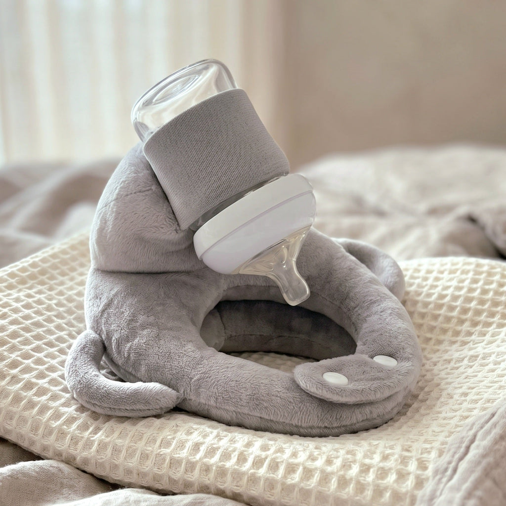Hands-Free Baby Bottle Holder Pillow, Velvet Touch