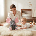 Peek-a-Boo Elephant Plush Toy with Music and Ear Motion