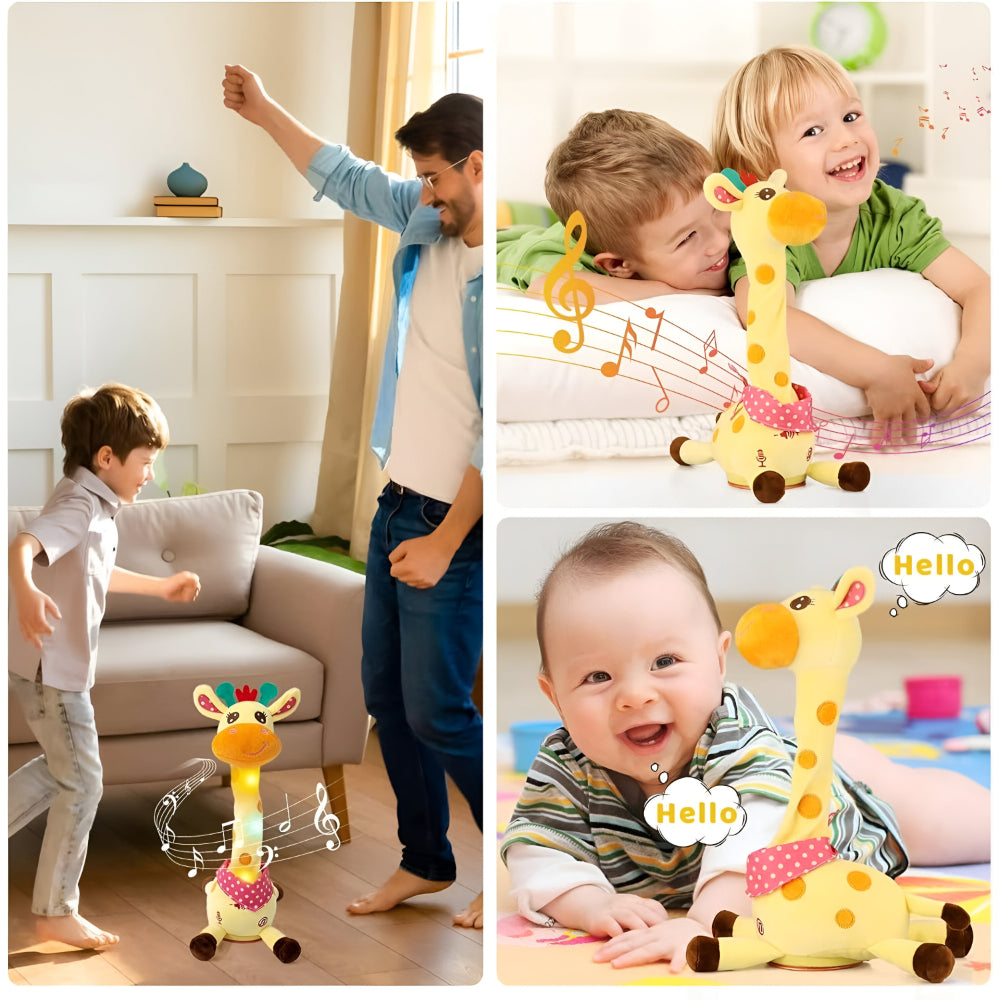 Interactive Singing Giraffe Plush Toy with Voice Repeat