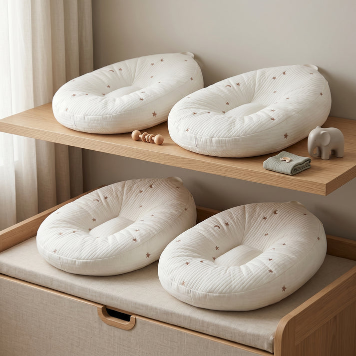 Soft Nest Baby Lounger, Cushioned Plush Cotton