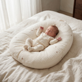 Soft Nest Baby Lounger, Cushioned Plush Cotton