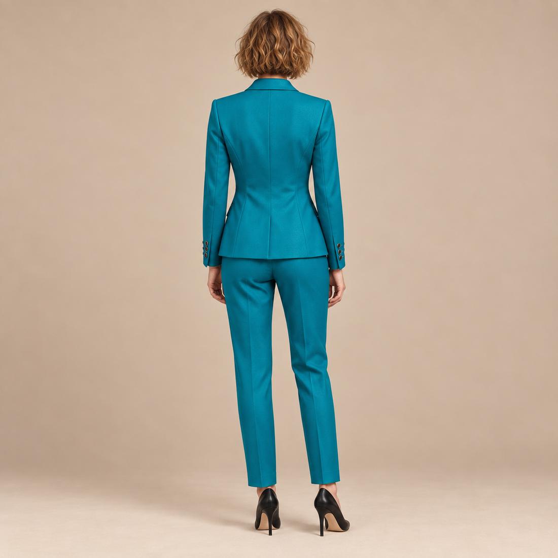 Blazerset voor dames met één knoop en rechte broek