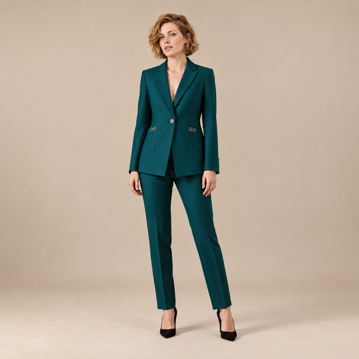 Blazerset voor dames met één knoop en rechte broek