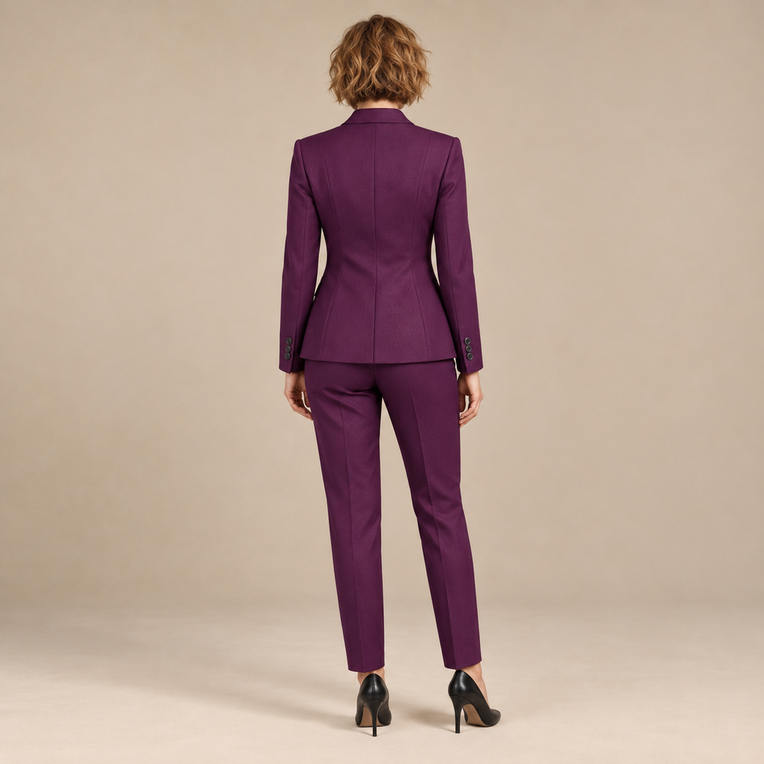 Blazerset voor dames met één knoop en rechte broek