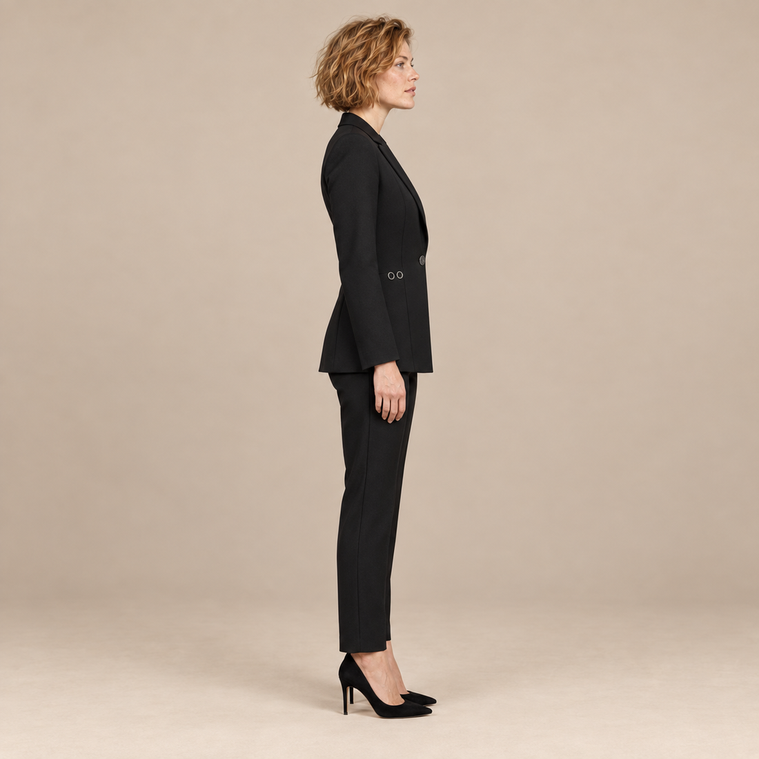 Blazerset voor dames met één knoop en rechte broek