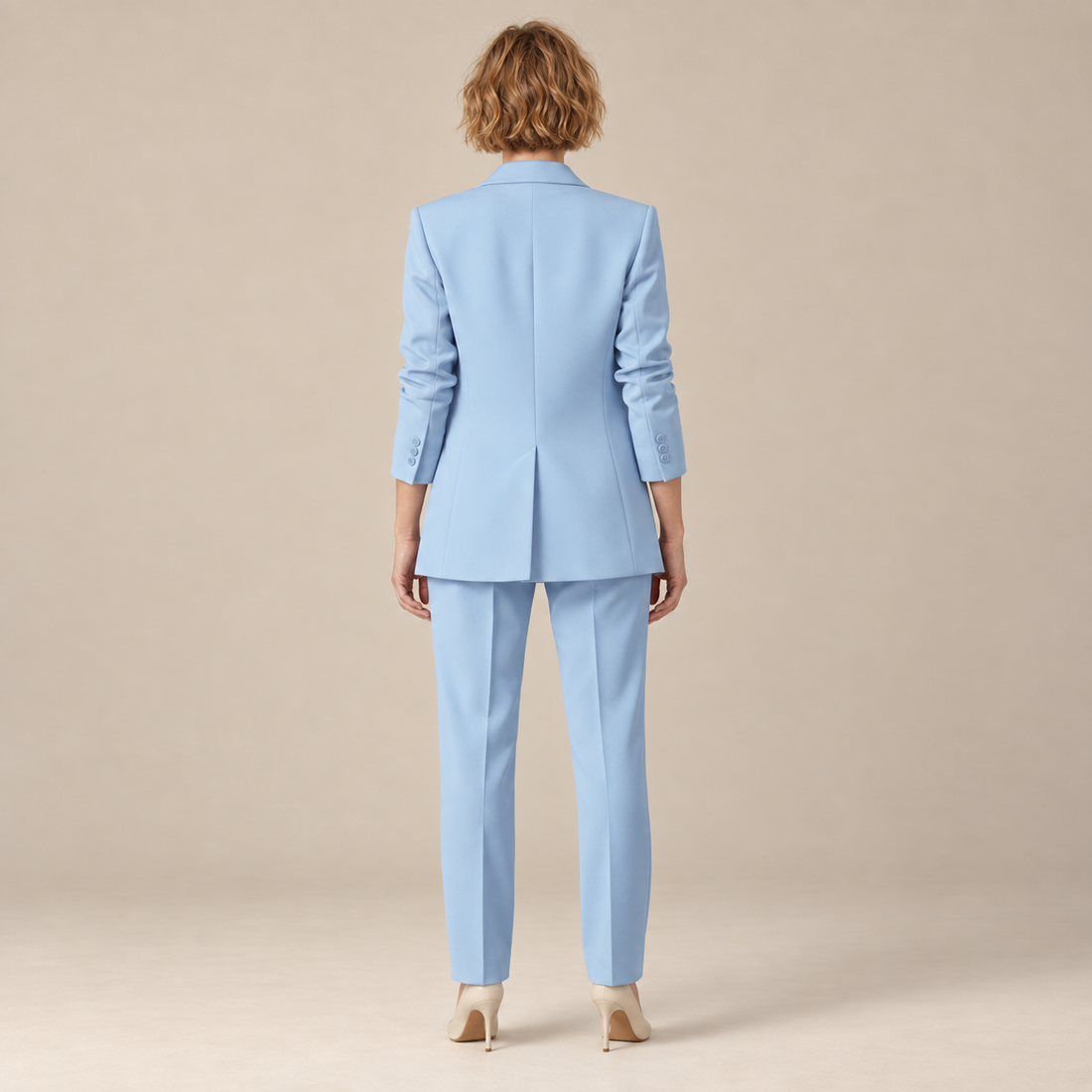 Blazerset voor dames met strakke snit en rechte broek