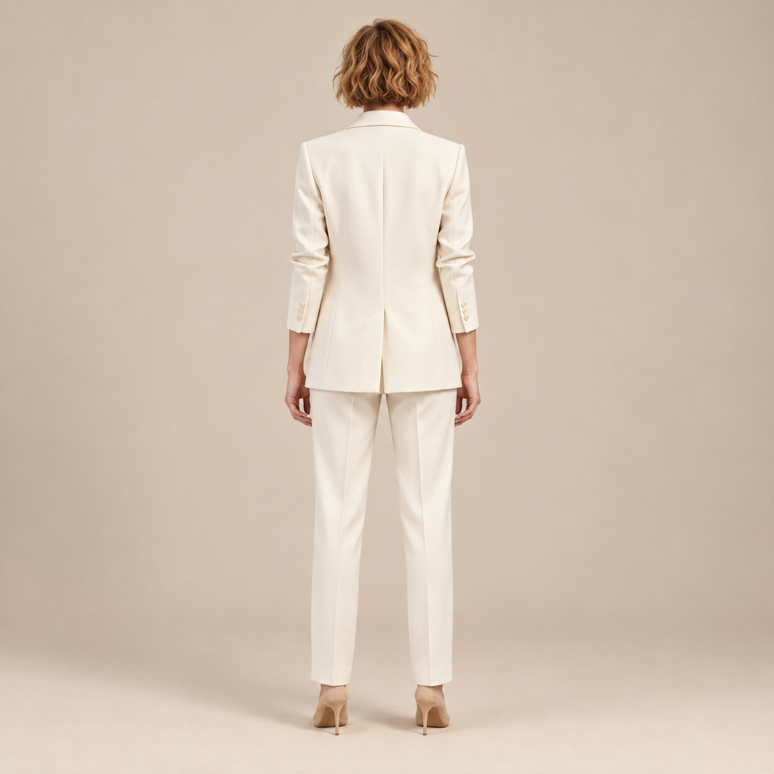 Blazerset voor dames met strakke snit en rechte broek