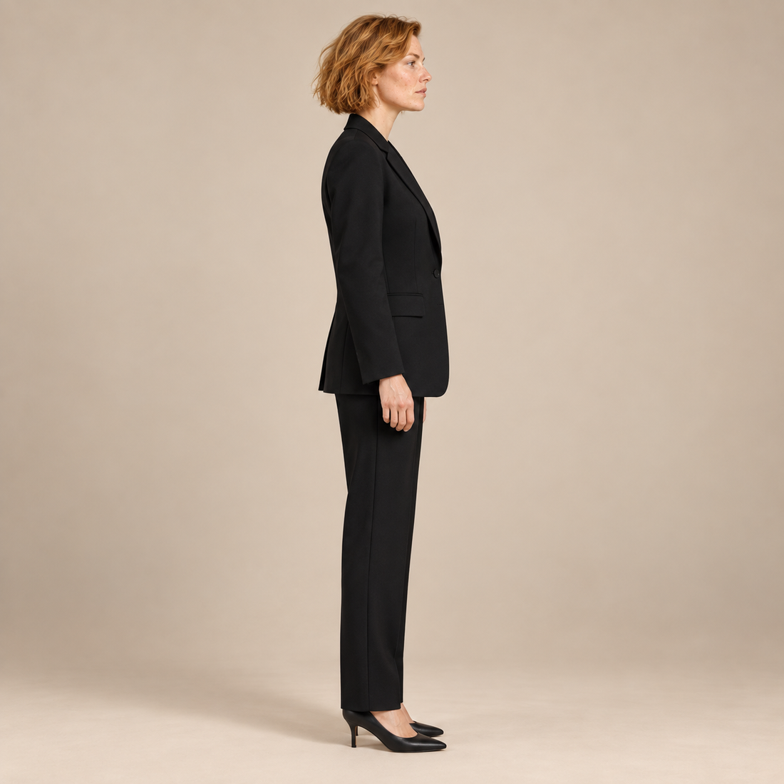 Blazerset voor dames met strakke snit en rechte broek