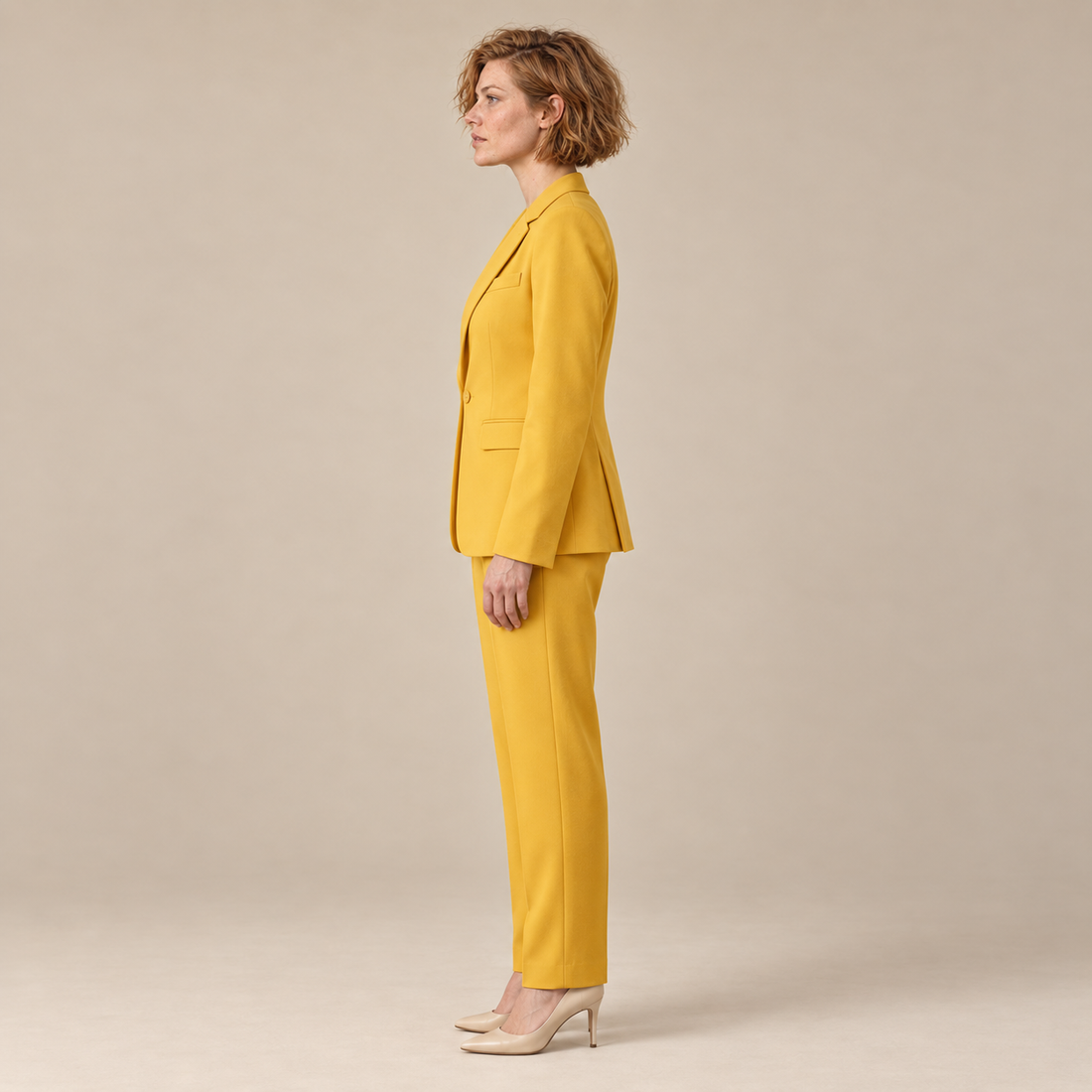 Blazerset voor dames met strakke snit en rechte broek