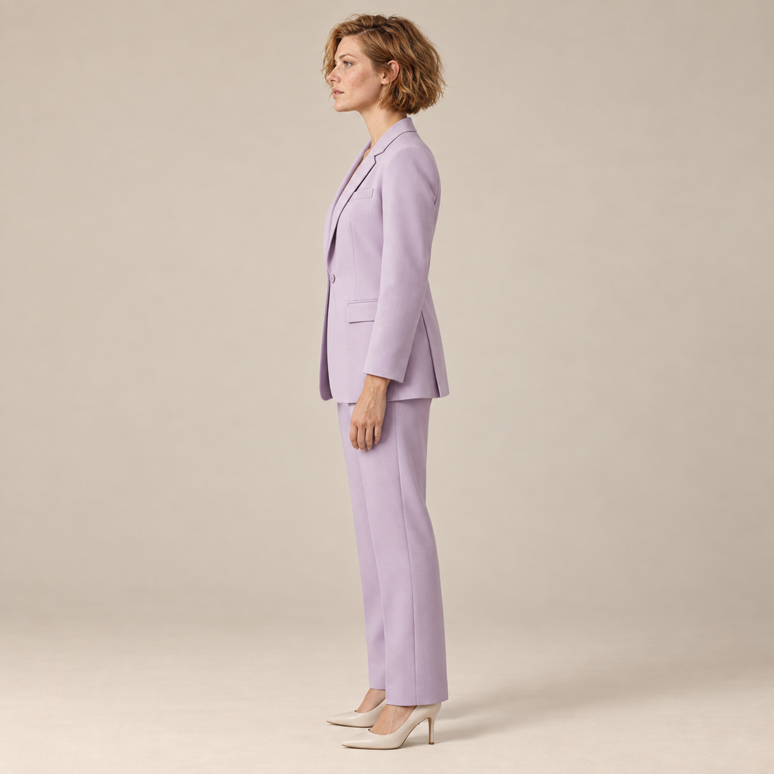 Blazerset voor dames met strakke snit en rechte broek
