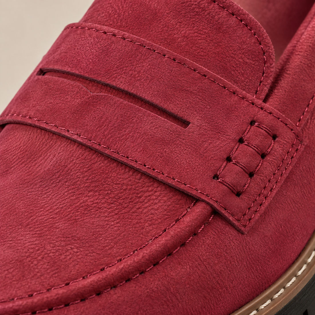 Leren loafers voor dames met grove profielzool voor elke dag