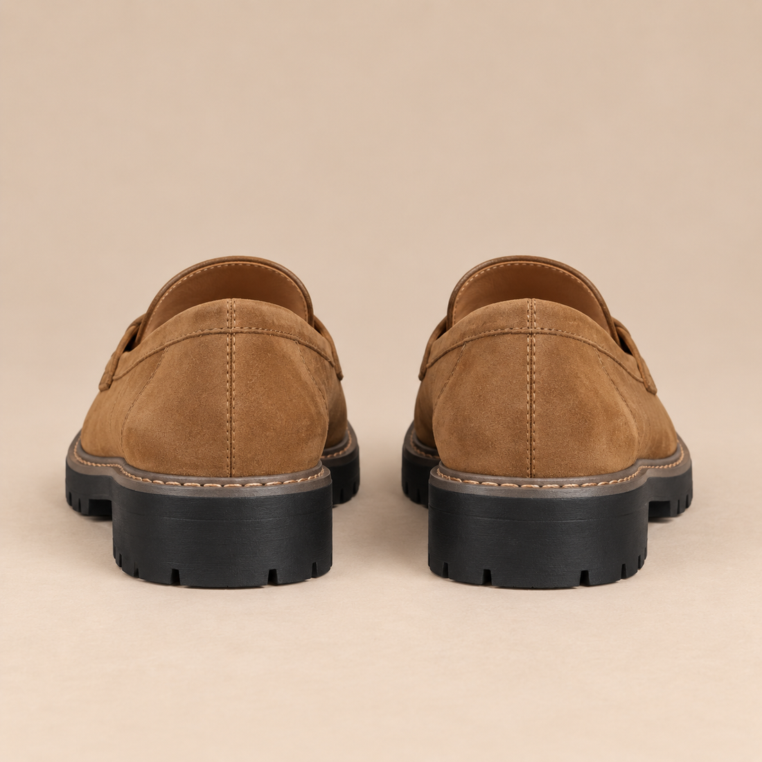 Leren loafers voor dames met grove profielzool voor elke dag
