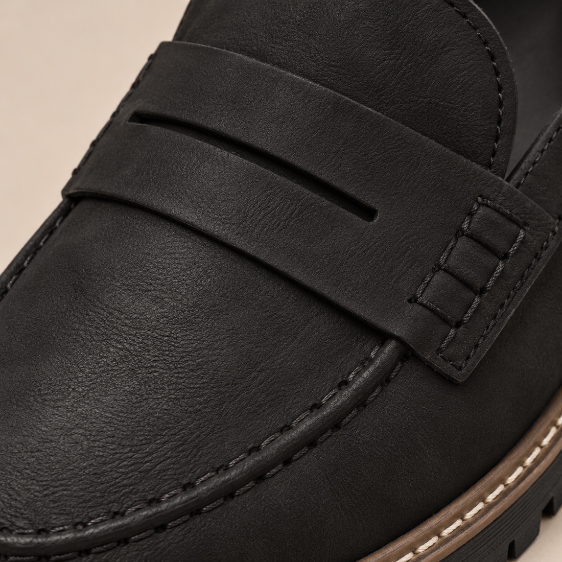 Leren loafers voor dames met grove profielzool voor elke dag