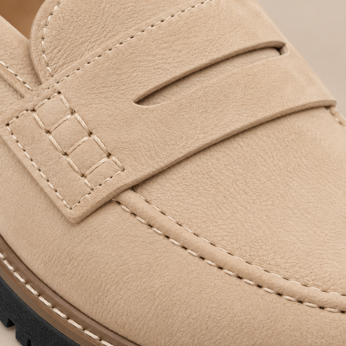 Leren loafers voor dames met grove profielzool voor elke dag