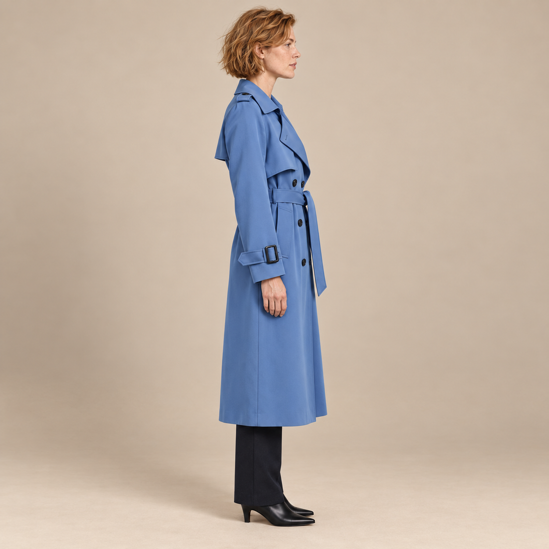 Klassieke trenchcoat voor dames met ceintuur