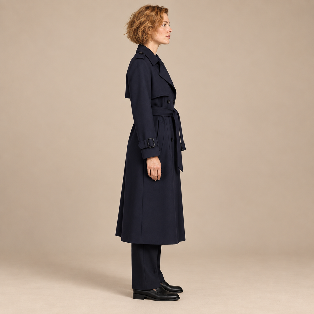 Klassieke trenchcoat voor dames met ceintuur