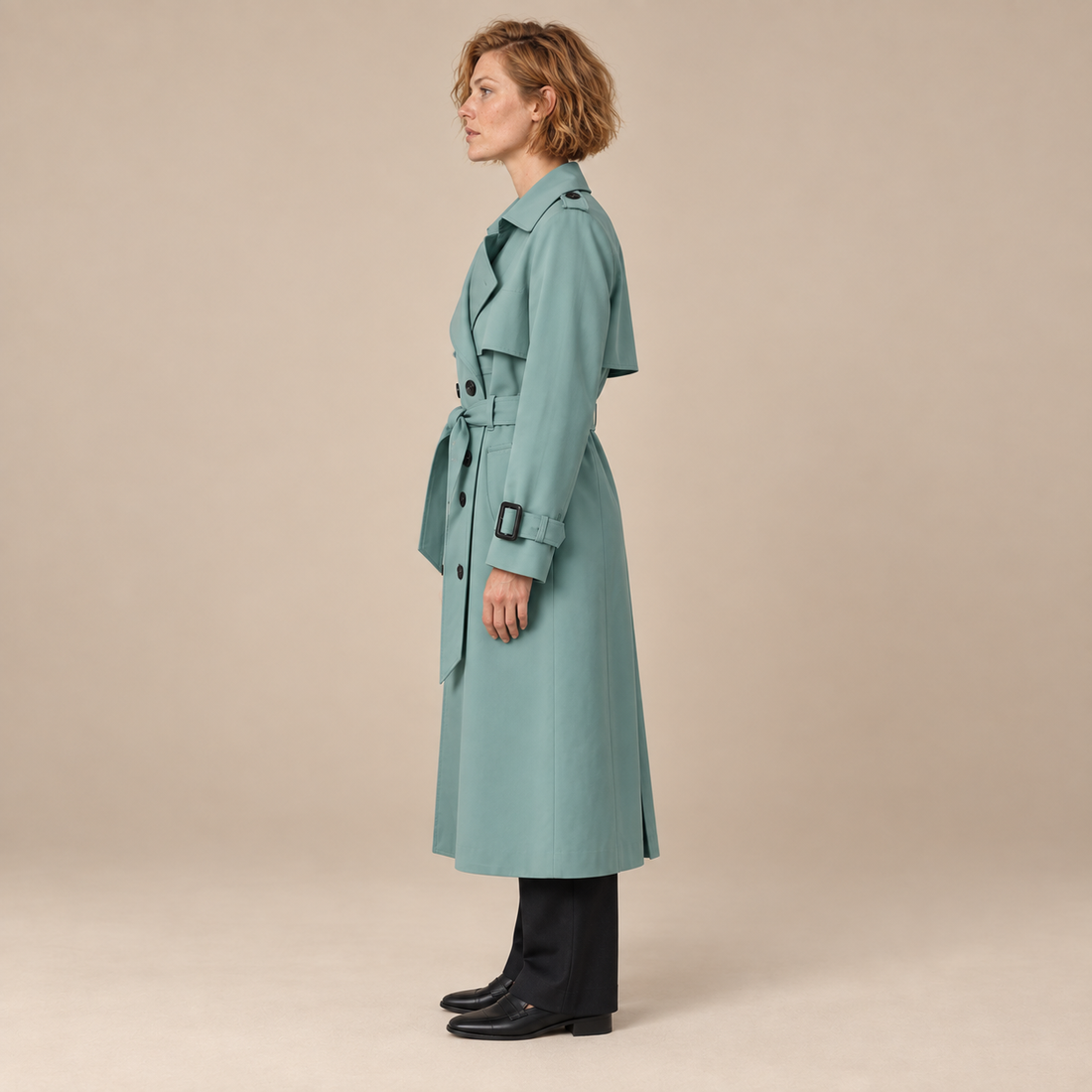 Klassieke trenchcoat voor dames met ceintuur