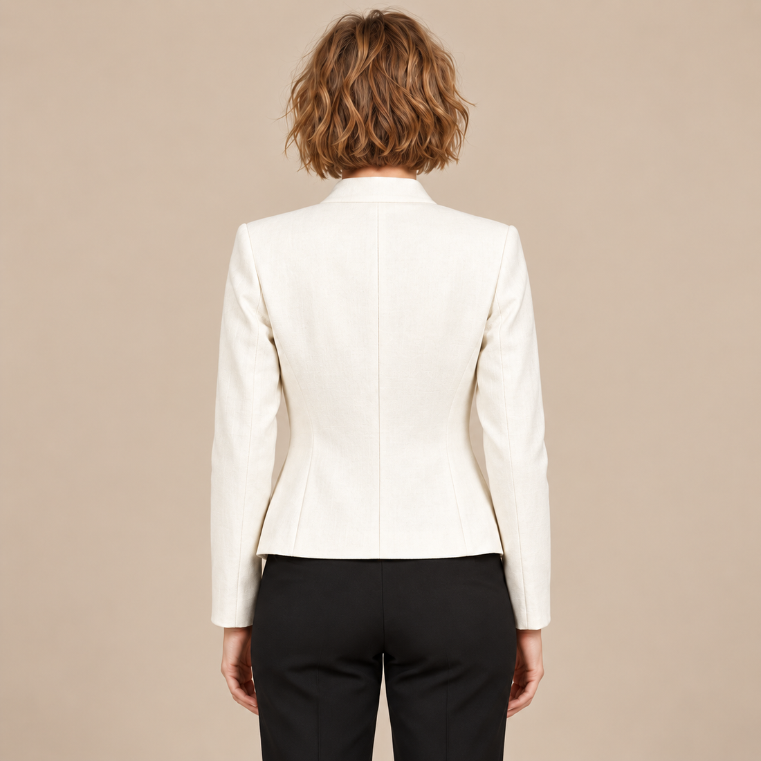Damesblazer met opstaande kraag en knoopdetails