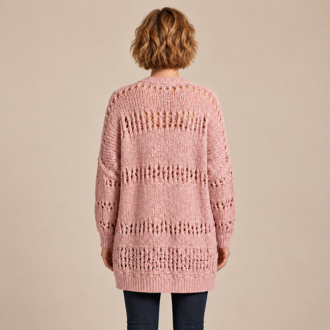 Open damesvest met lange mouwen